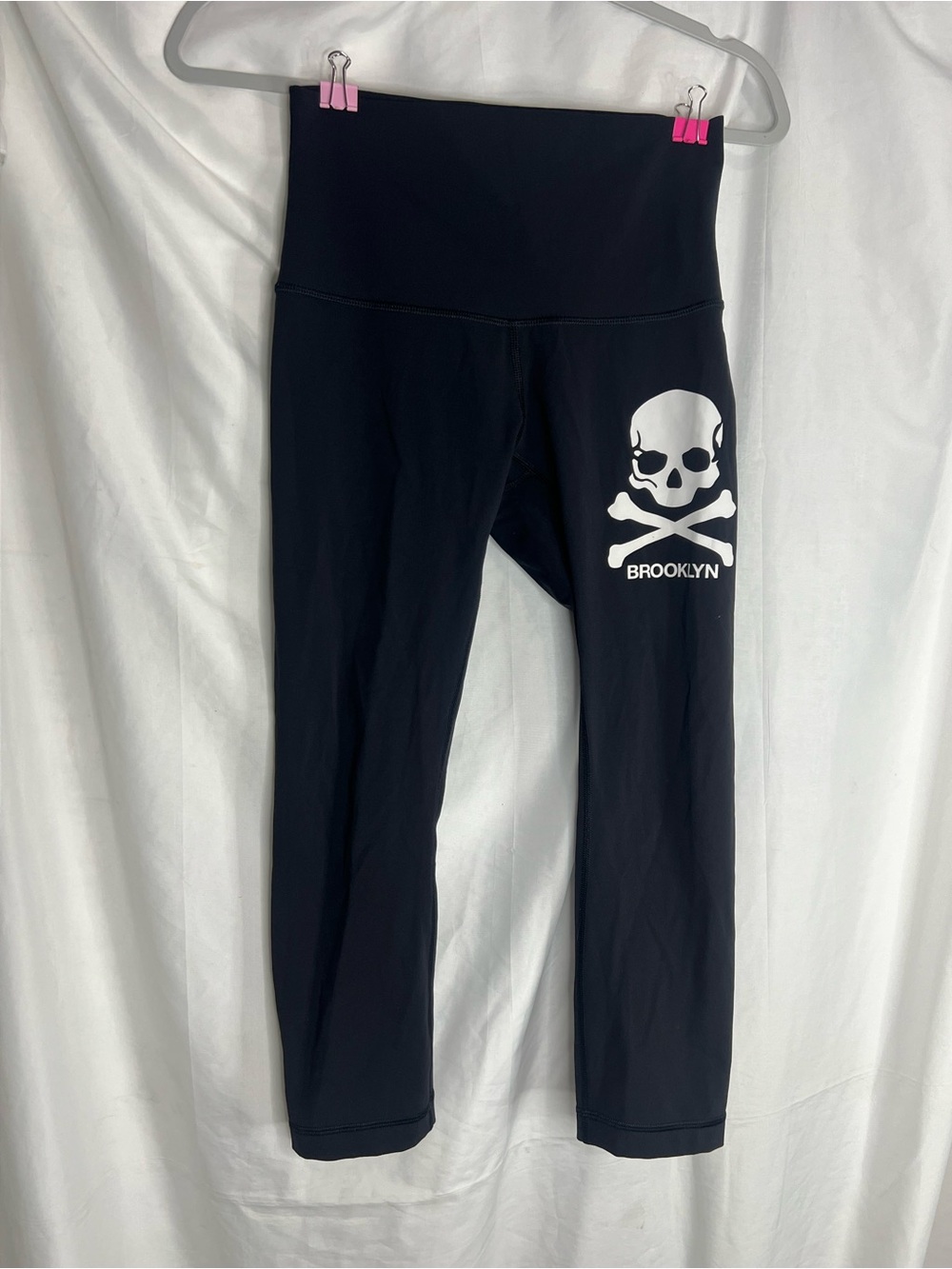 lululemon athletica x SoulCycle Black Leggings with White Skull Graphic